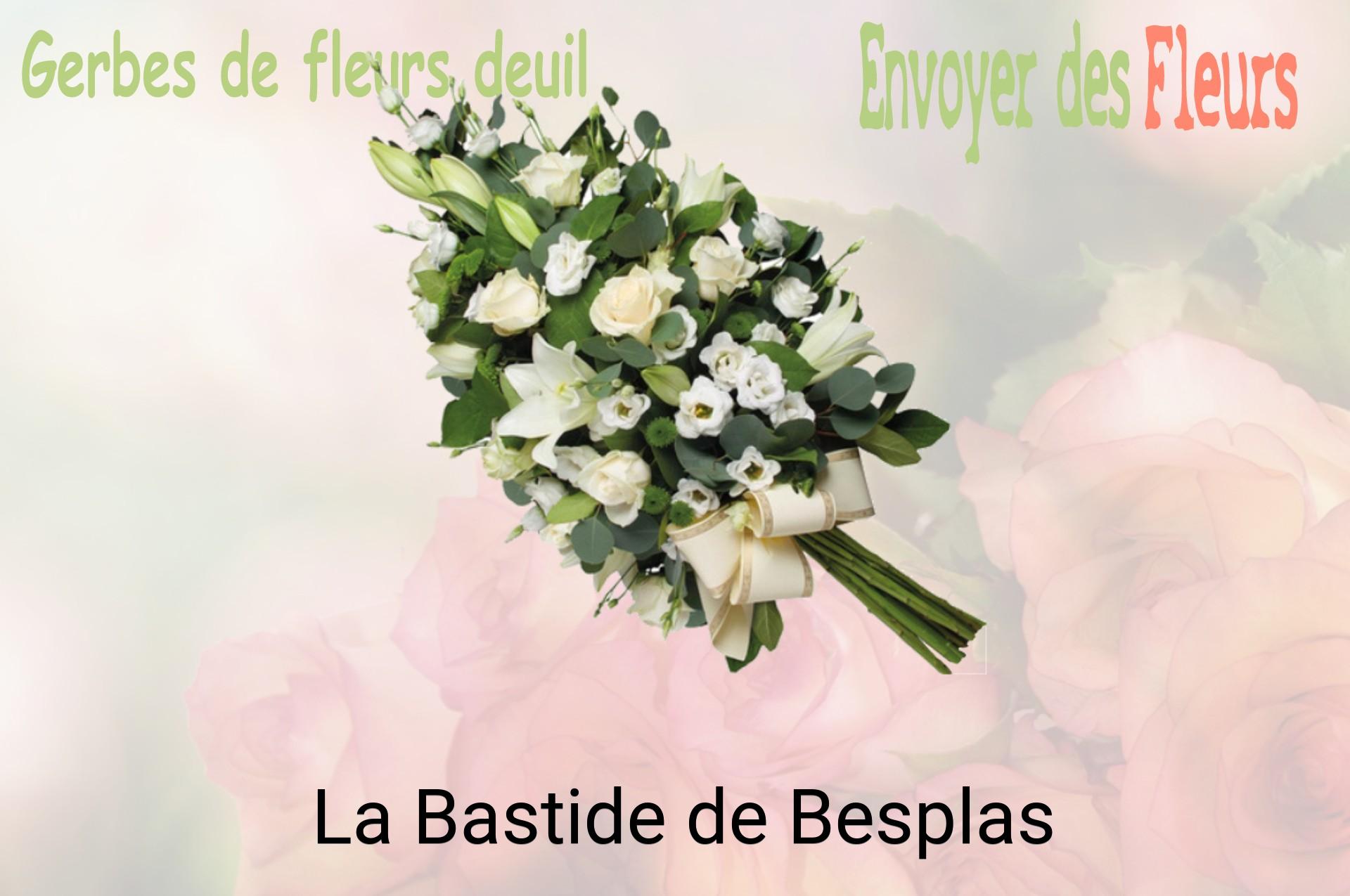 Gerbe de fleurs de deuil livrée à La Bastide-de-Besplas